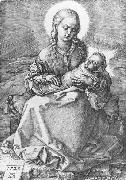 Albrecht Durer Madonna with the Swaddled Infant 1520 Engraving oil painting artist